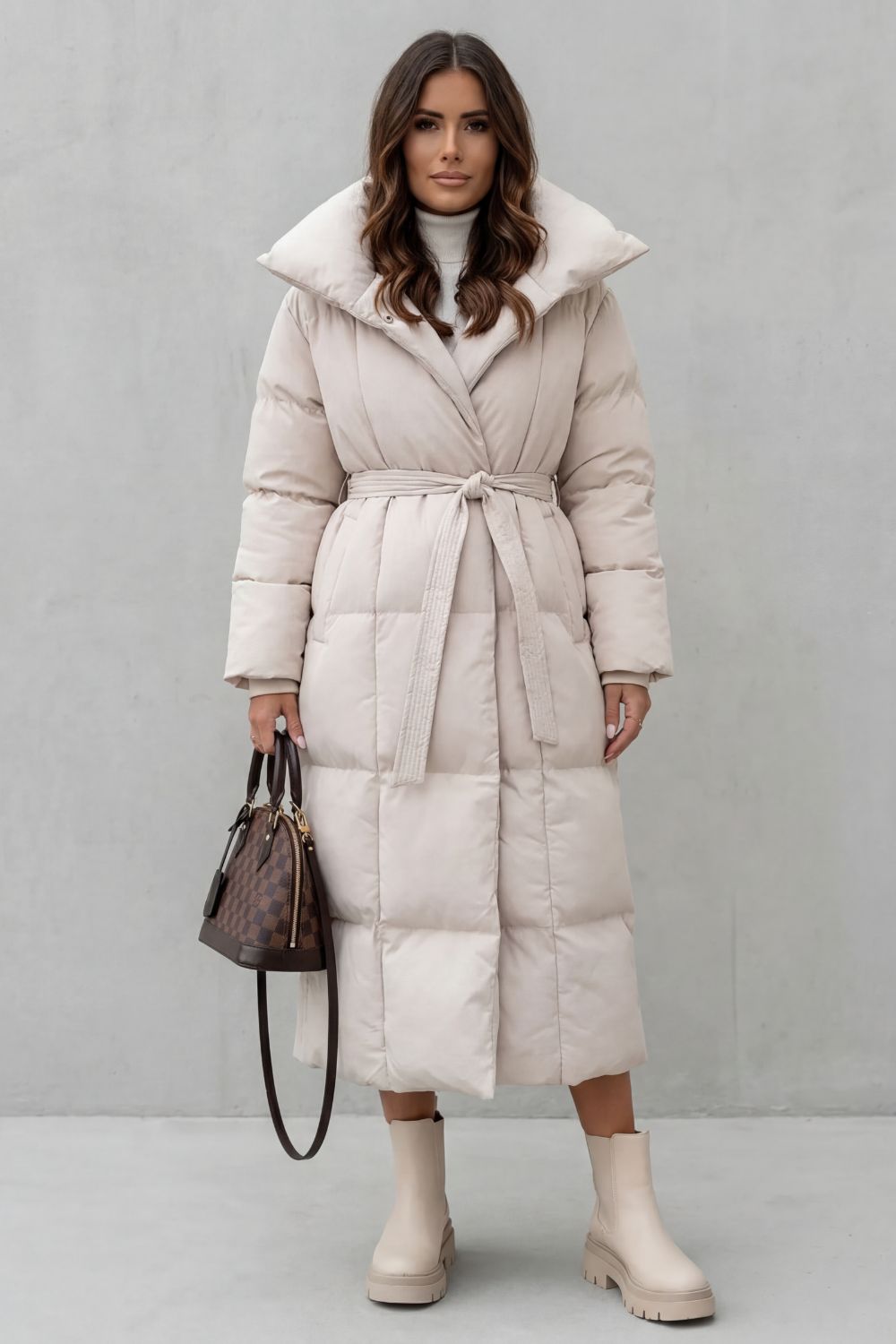 Emilia | Cosy Belted Long Puffer Coat