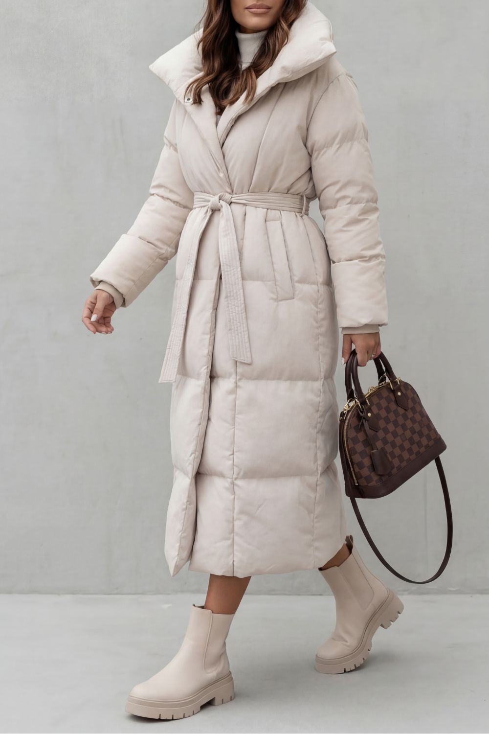 Emilia | Cosy Belted Long Puffer Coat