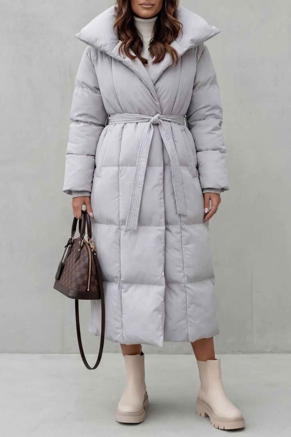 Emilia | Cosy Belted Long Puffer Coat