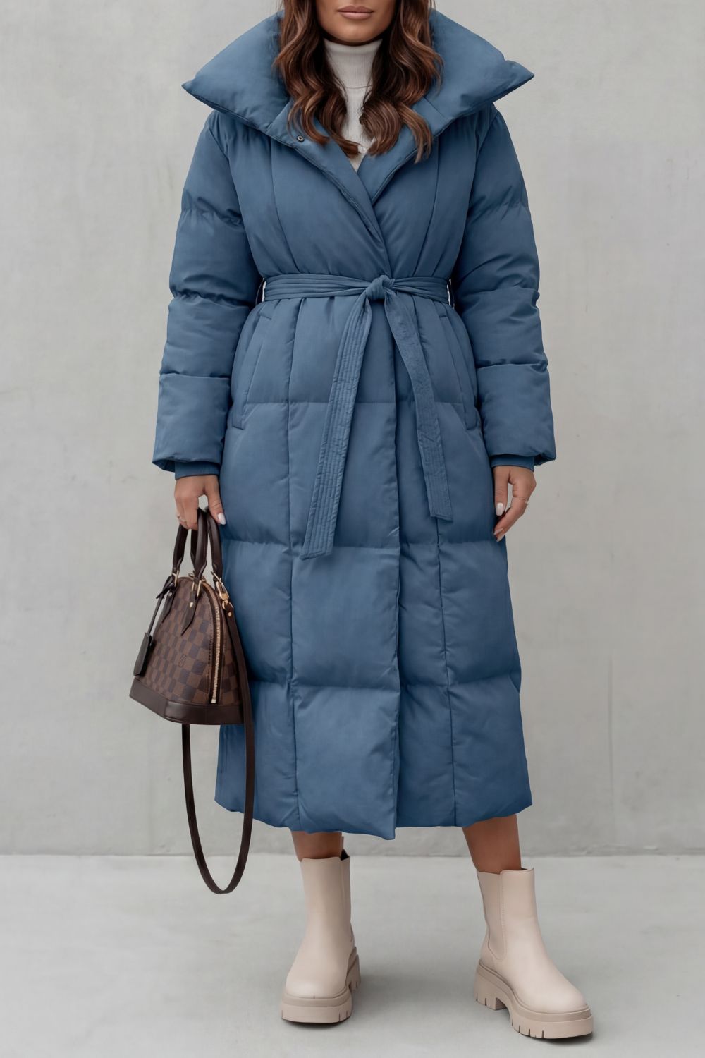 Emilia | Cosy Belted Long Puffer Coat