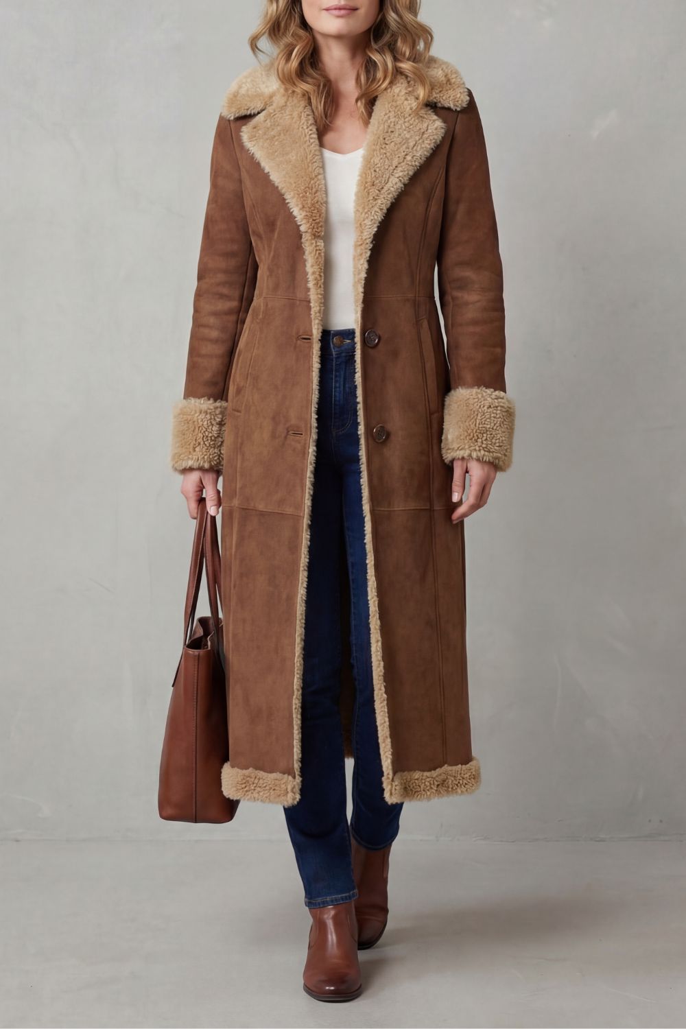 Emilia | Cosy Longline Faux Fur Coat