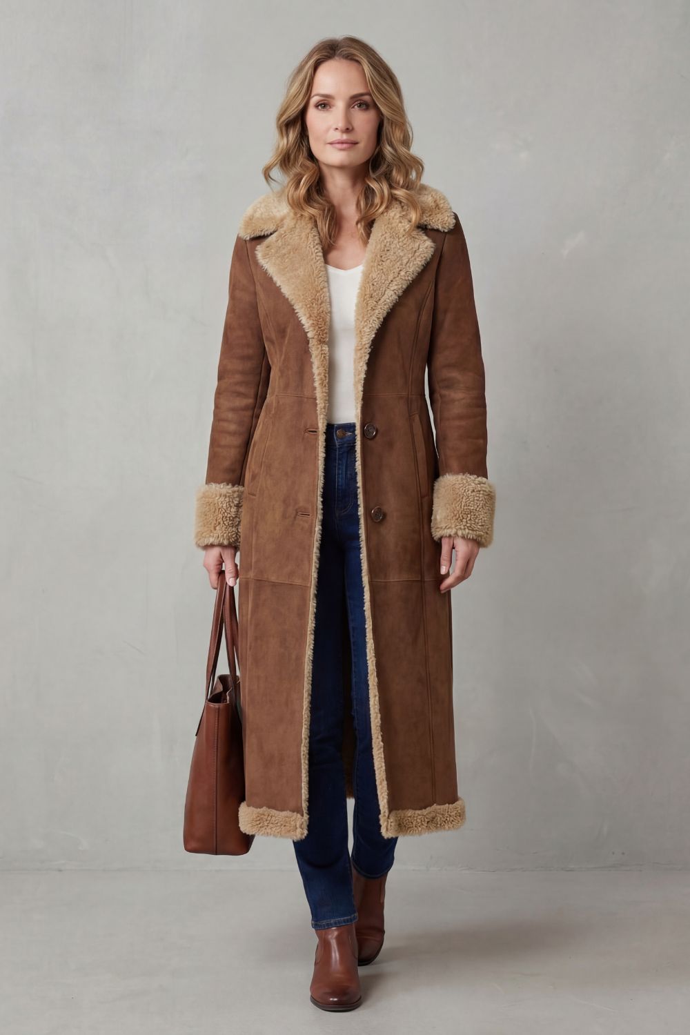 Emilia | Cosy Longline Faux Fur Coat