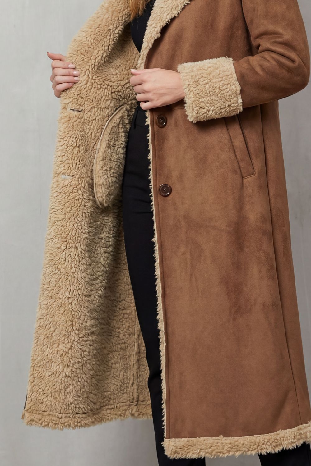 Emilia | Cosy Longline Faux Fur Coat