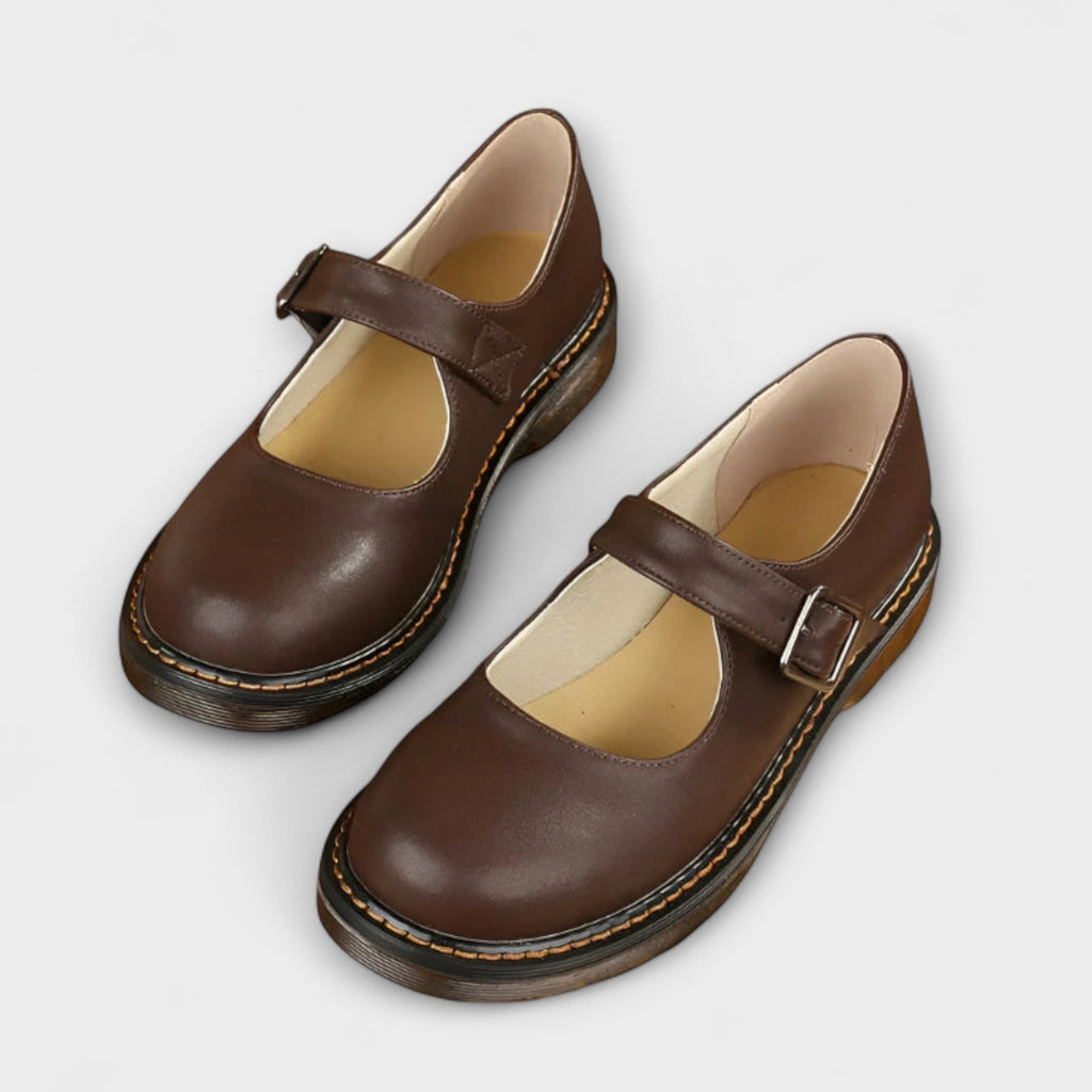 Emilia | Refined Buckle Strap Mary Jane Shoes
