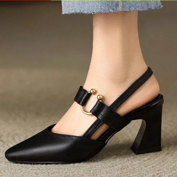 Emilia | Timeless Buckle Strap Mary Jane Slingback Heels