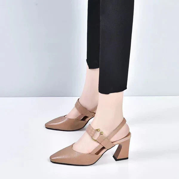 Emilia | Timeless Buckle Strap Mary Jane Slingback Heels