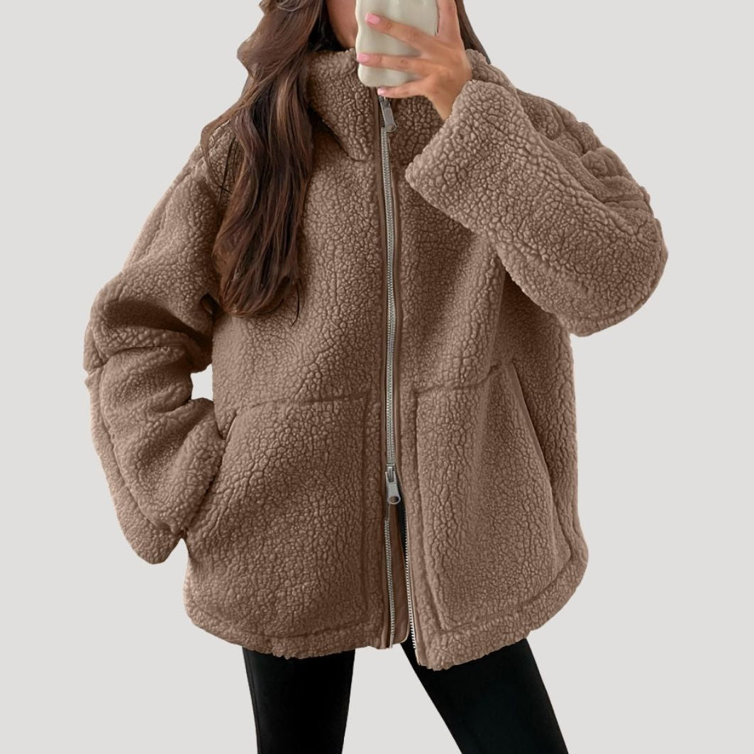 Emma | Cosy Zip-Up Teddy Fleece Jacket