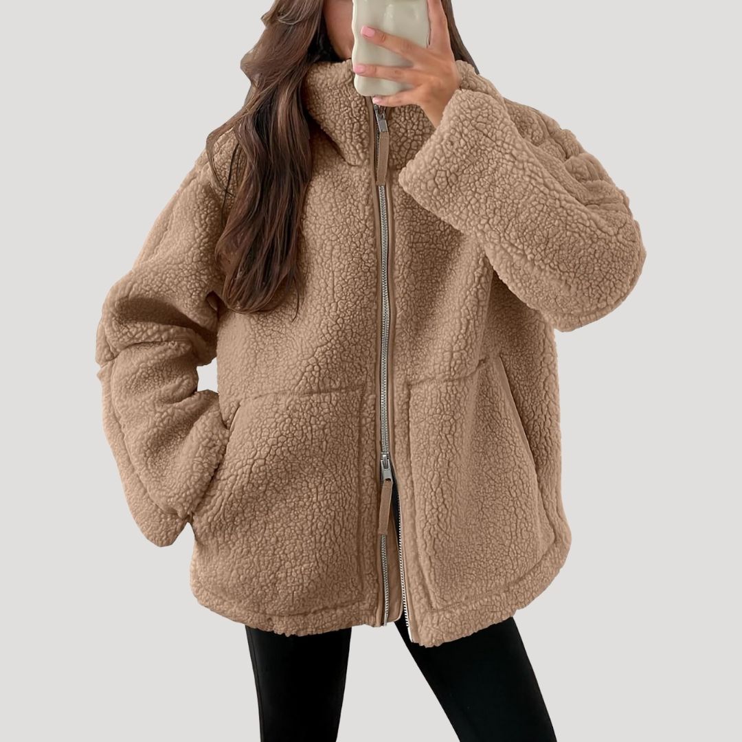 Emma | Cosy Zip-Up Teddy Fleece Jacket