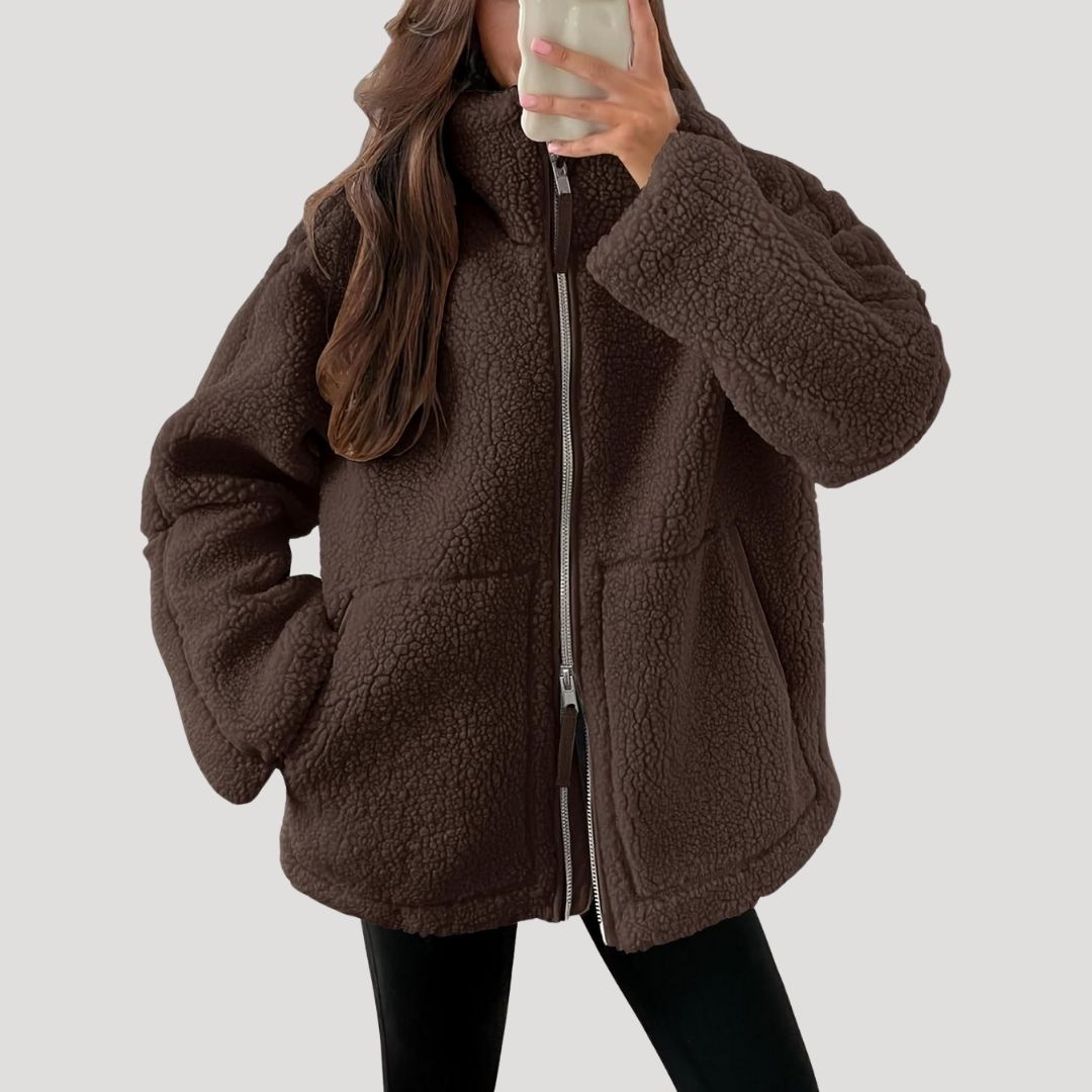 Emma | Cosy Zip-Up Teddy Fleece Jacket