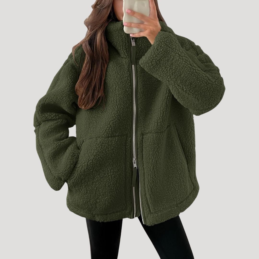 Emma | Cosy Zip-Up Teddy Fleece Jacket