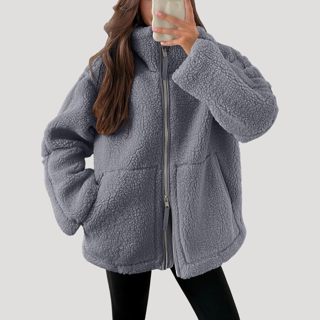 Emma | Cosy Zip-Up Teddy Fleece Jacket