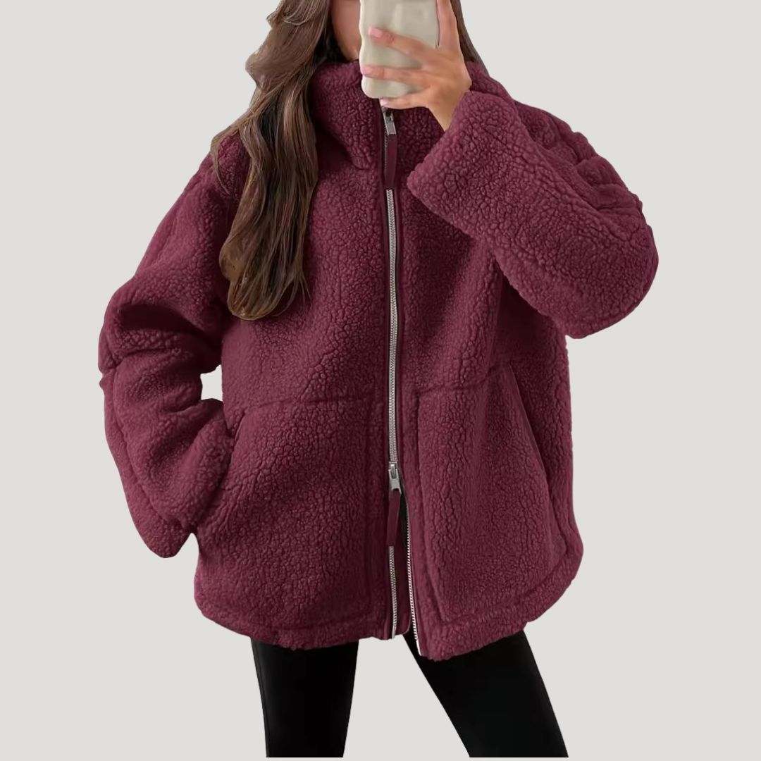 Emma | Cosy Zip-Up Teddy Fleece Jacket