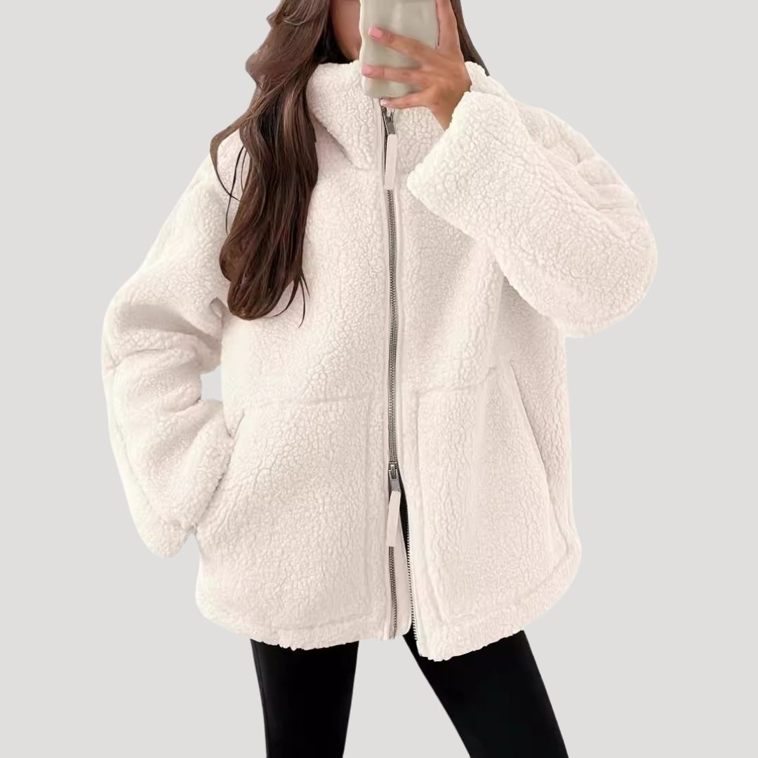 Emma | Cosy Zip-Up Teddy Fleece Jacket