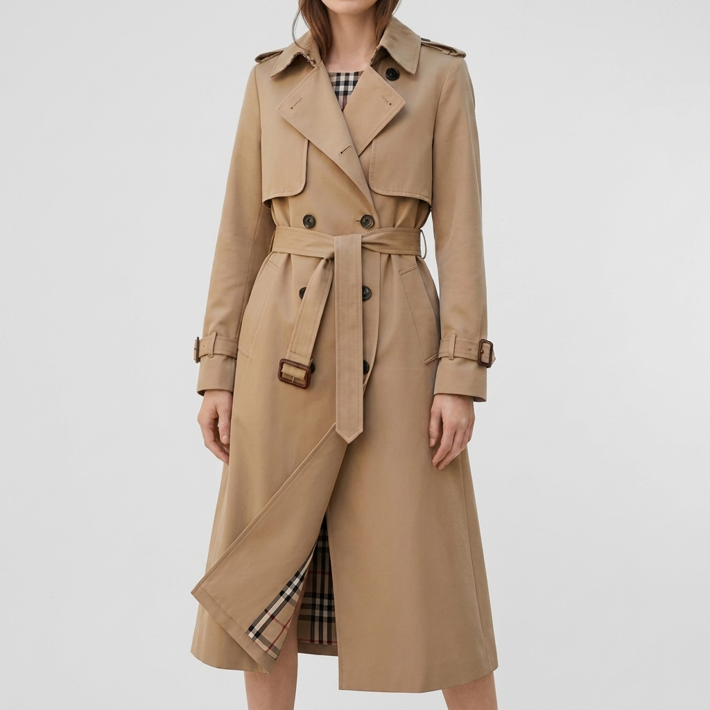 Emma | Graceful Belted Double-Breasted Trench Coat