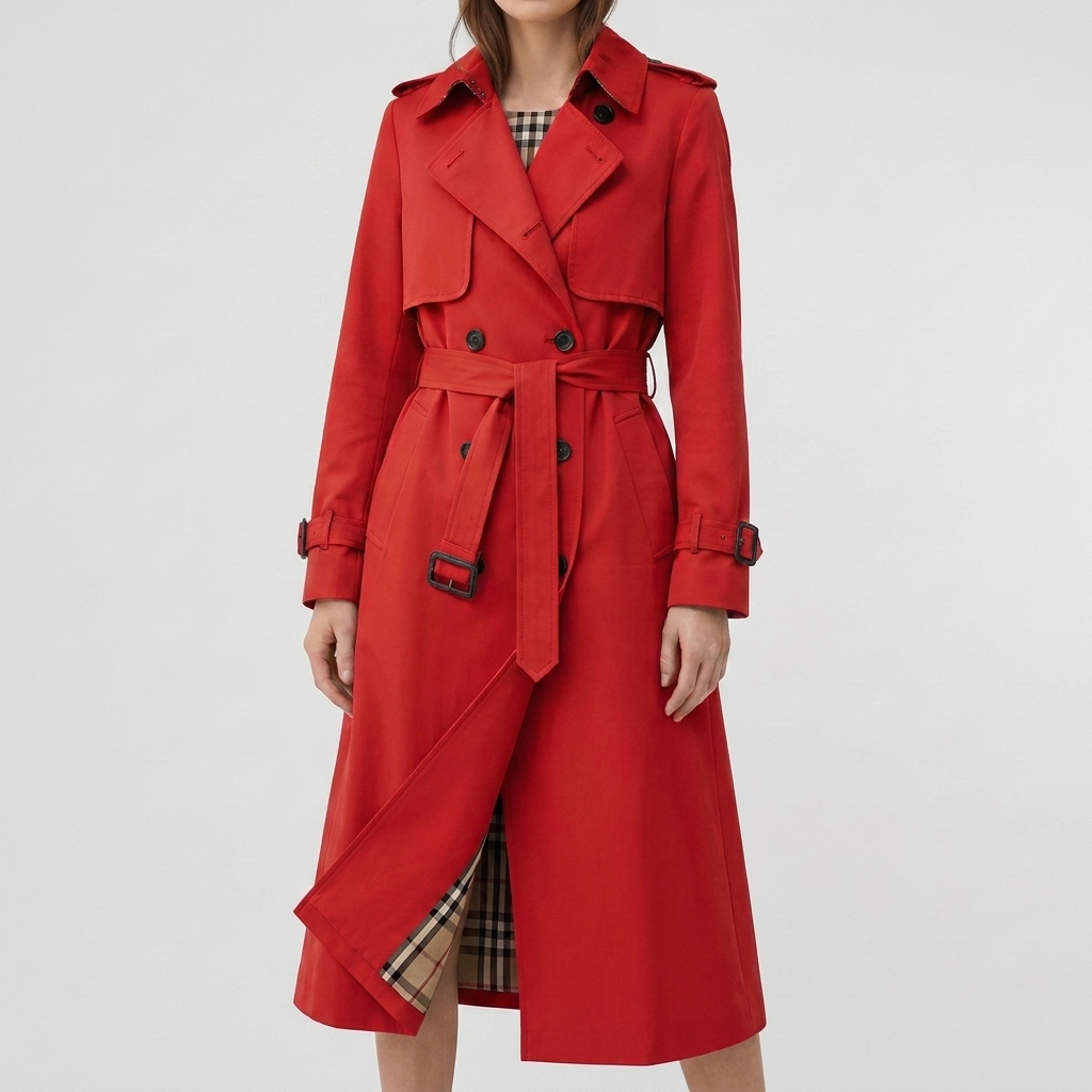 Emma | Graceful Belted Double-Breasted Trench Coat