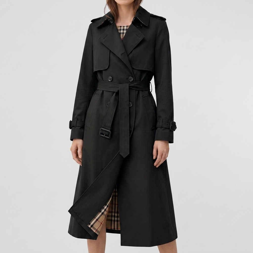 Emma | Graceful Belted Double-Breasted Trench Coat