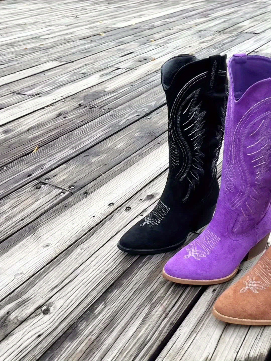 Emma | Timeless Embroidered Knee High Western Cowboy Boots for Women