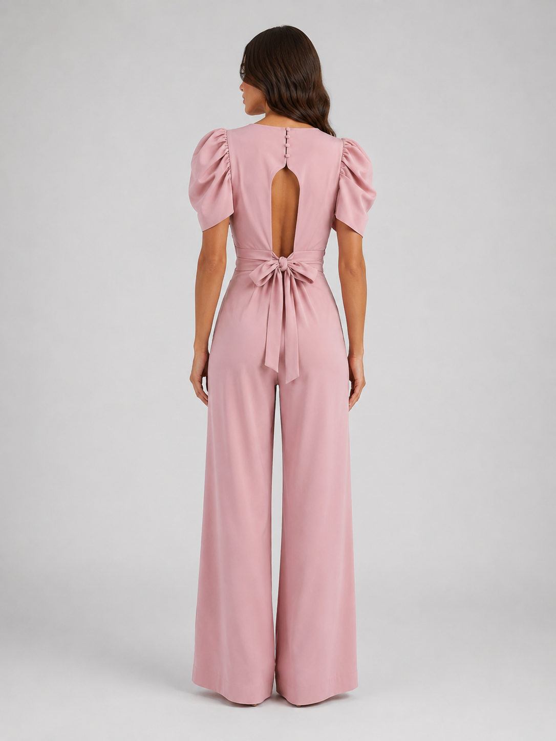 Emma | Timeless Puff Sleeve Wide Leg Jumpsuits
