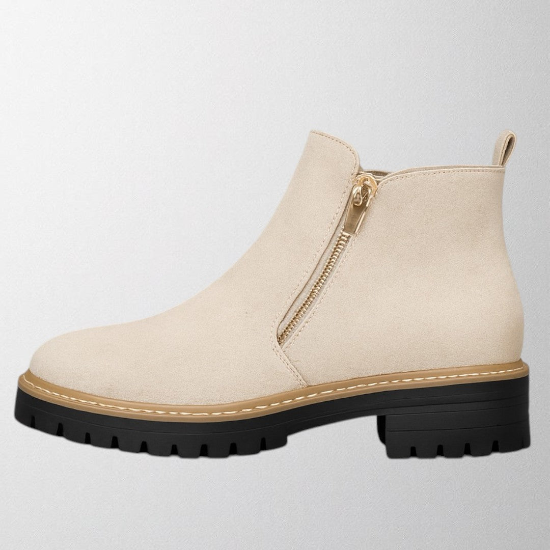 Esme | Timeless Round Toe Ankle Boots with Chunky Lug Sole