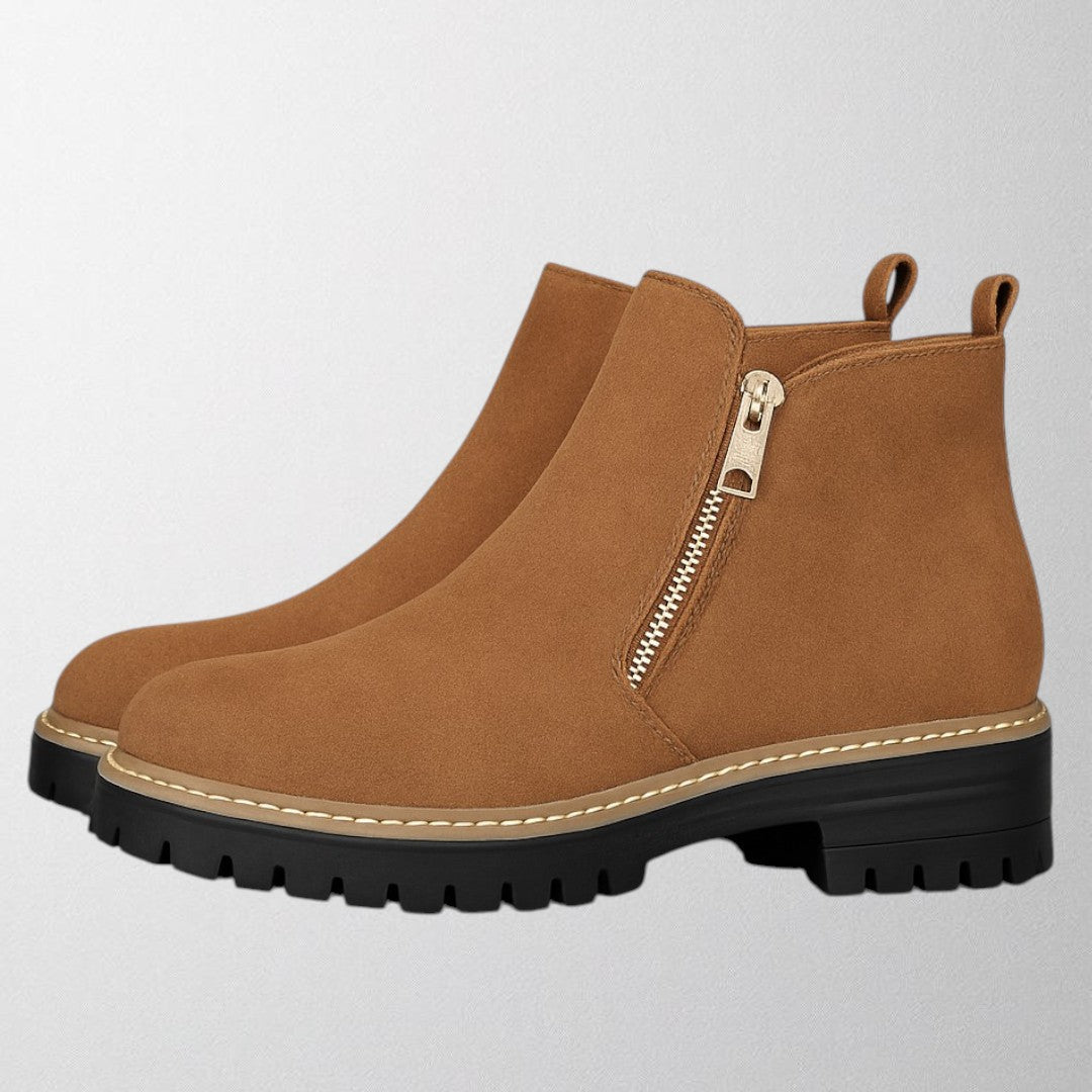 Esme | Timeless Round Toe Ankle Boots with Chunky Lug Sole