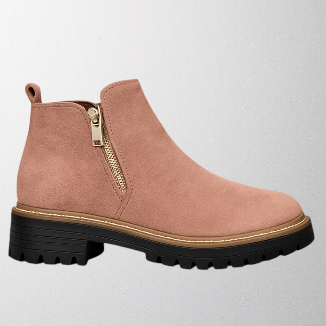 Esme | Timeless Round Toe Ankle Boots with Chunky Lug Sole