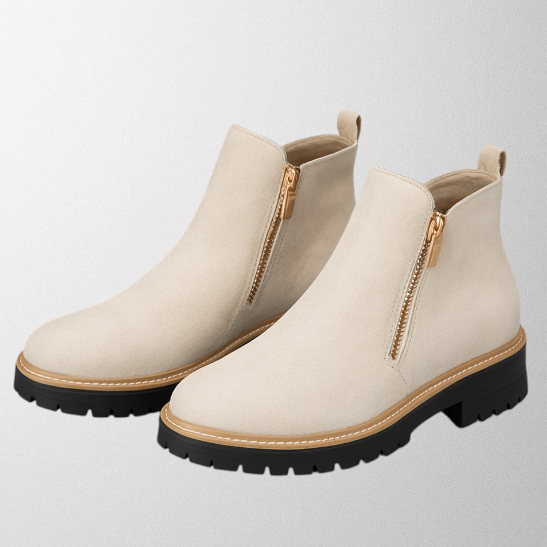 Esme | Timeless Round Toe Ankle Boots with Chunky Lug Sole