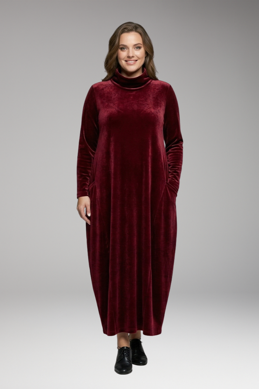 Esme | Timeless Velvet Cocoon Christmas Dress