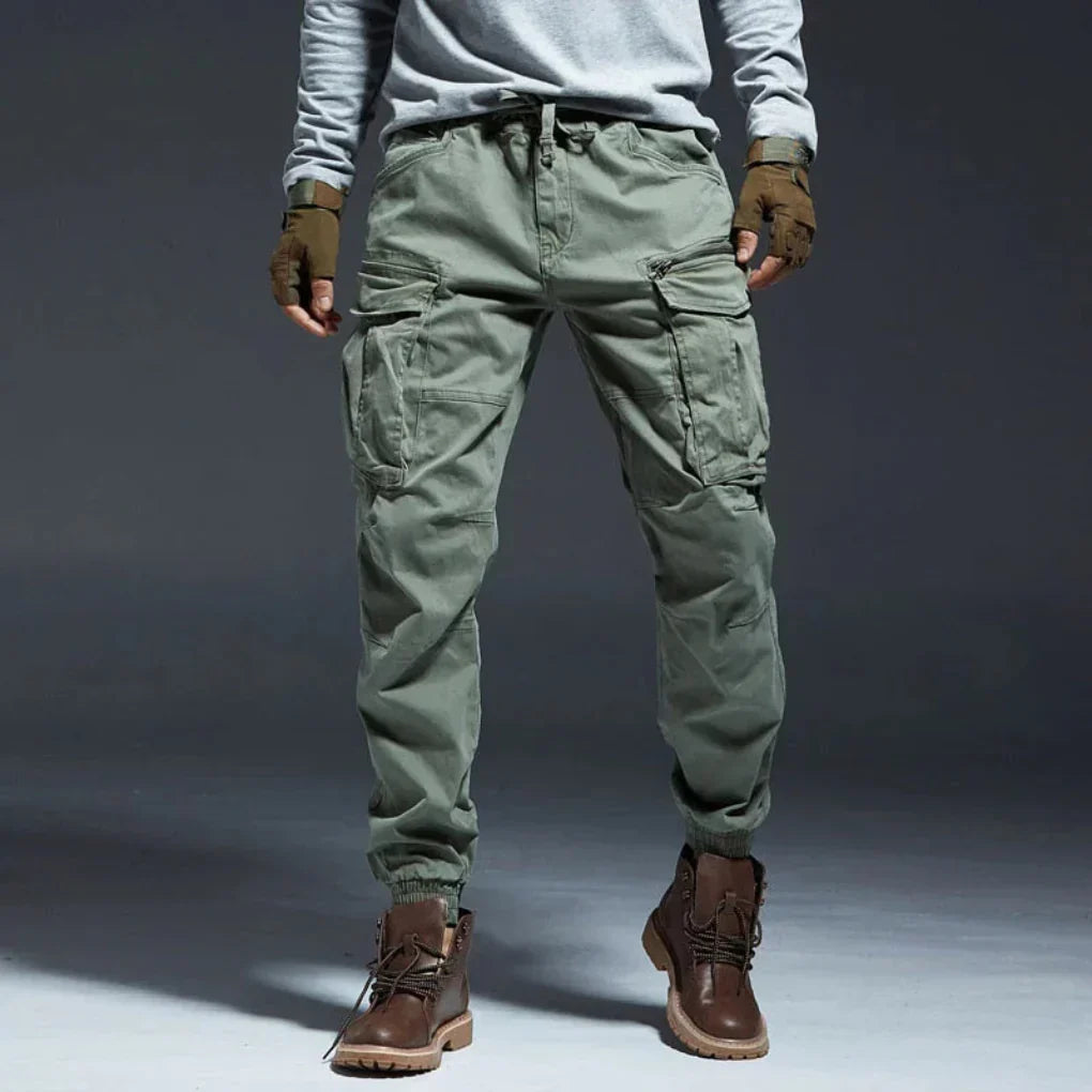 Ethan | Classic Multi-Pocket Cargo Trousers with Adjustable Waist
