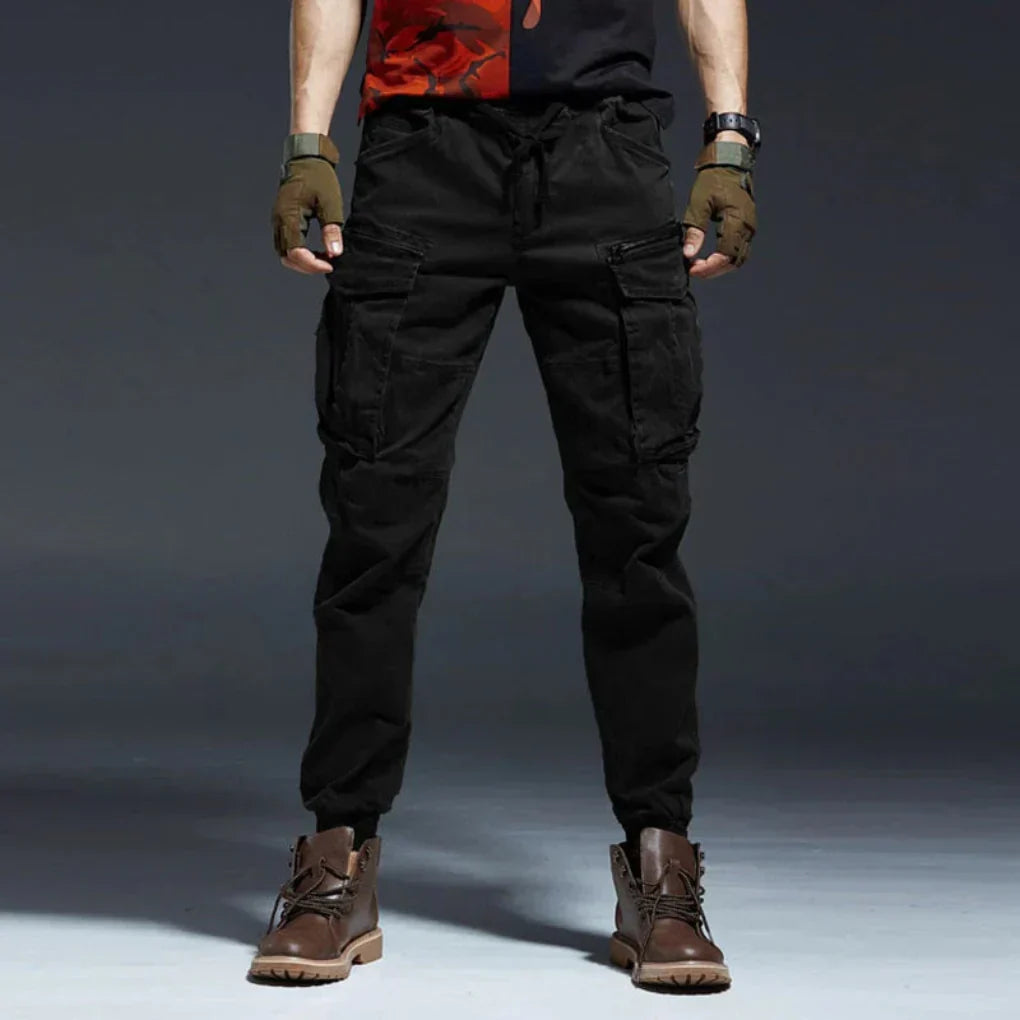 Ethan | Classic Multi-Pocket Cargo Trousers with Adjustable Waist