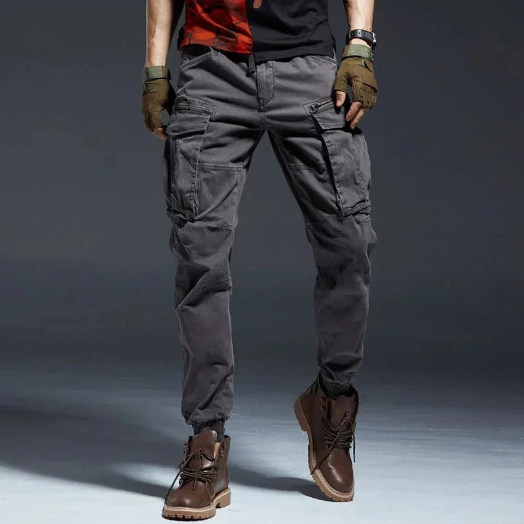 Ethan | Classic Multi-Pocket Cargo Trousers with Adjustable Waist