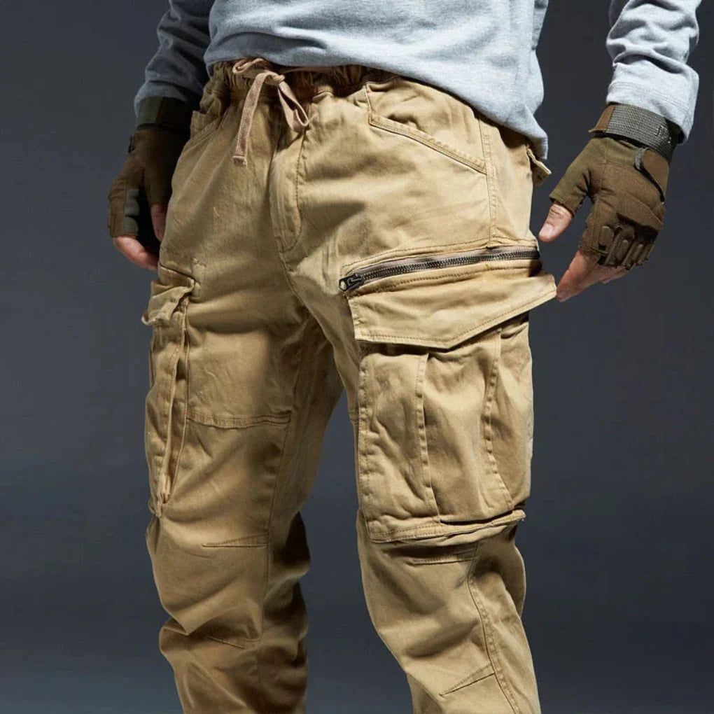 Ethan | Classic Multi-Pocket Cargo Trousers with Adjustable Waist