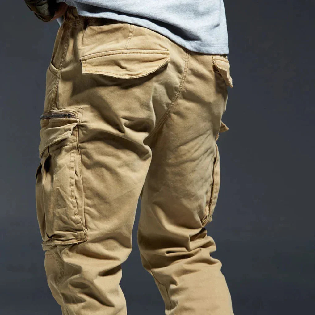 Ethan | Classic Multi-Pocket Cargo Trousers with Adjustable Waist