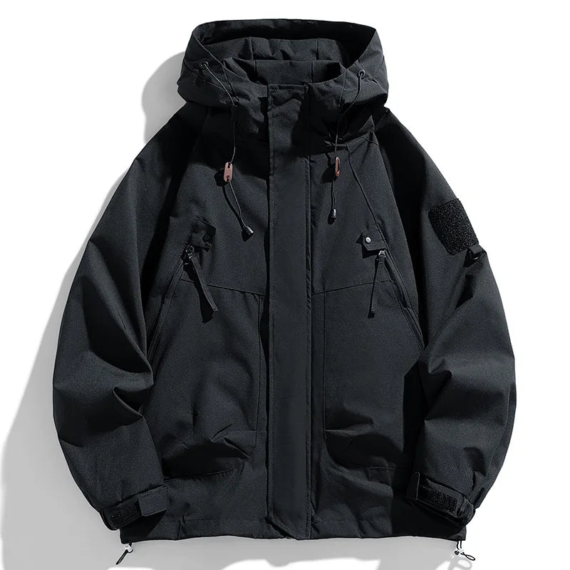 Ethan | Sophisticated Hooded Waterproof Jacket with Utility Pockets