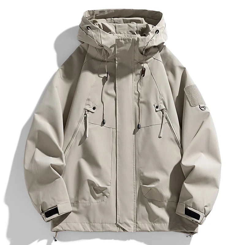 Ethan | Sophisticated Hooded Waterproof Jacket with Utility Pockets