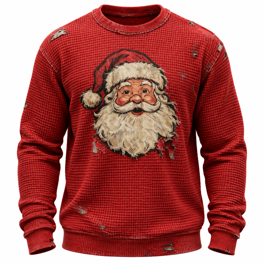 Ethan | Vintage Santa Print Mens Christmas Jumper