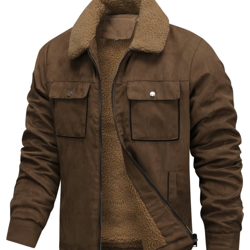 Ethan | Winter Zip Up Mens Sherpa Jacket