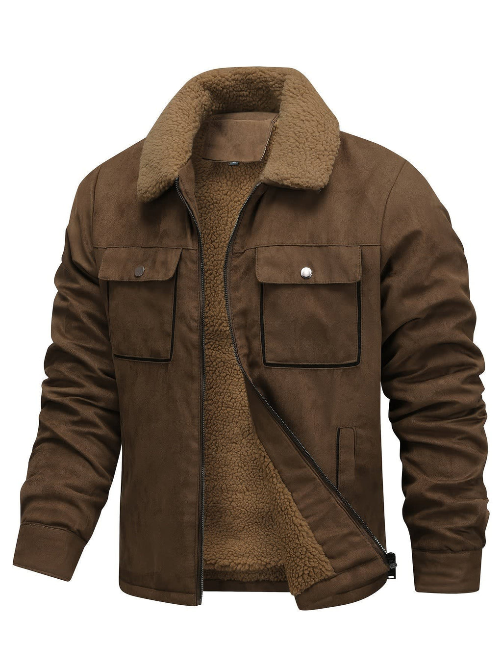 Ethan | Winter Zip Up Mens Sherpa Jacket