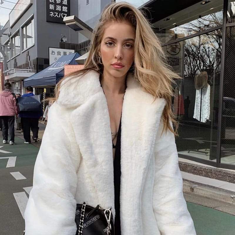 Eva | Polished Oversized Long Faux Fur Coat