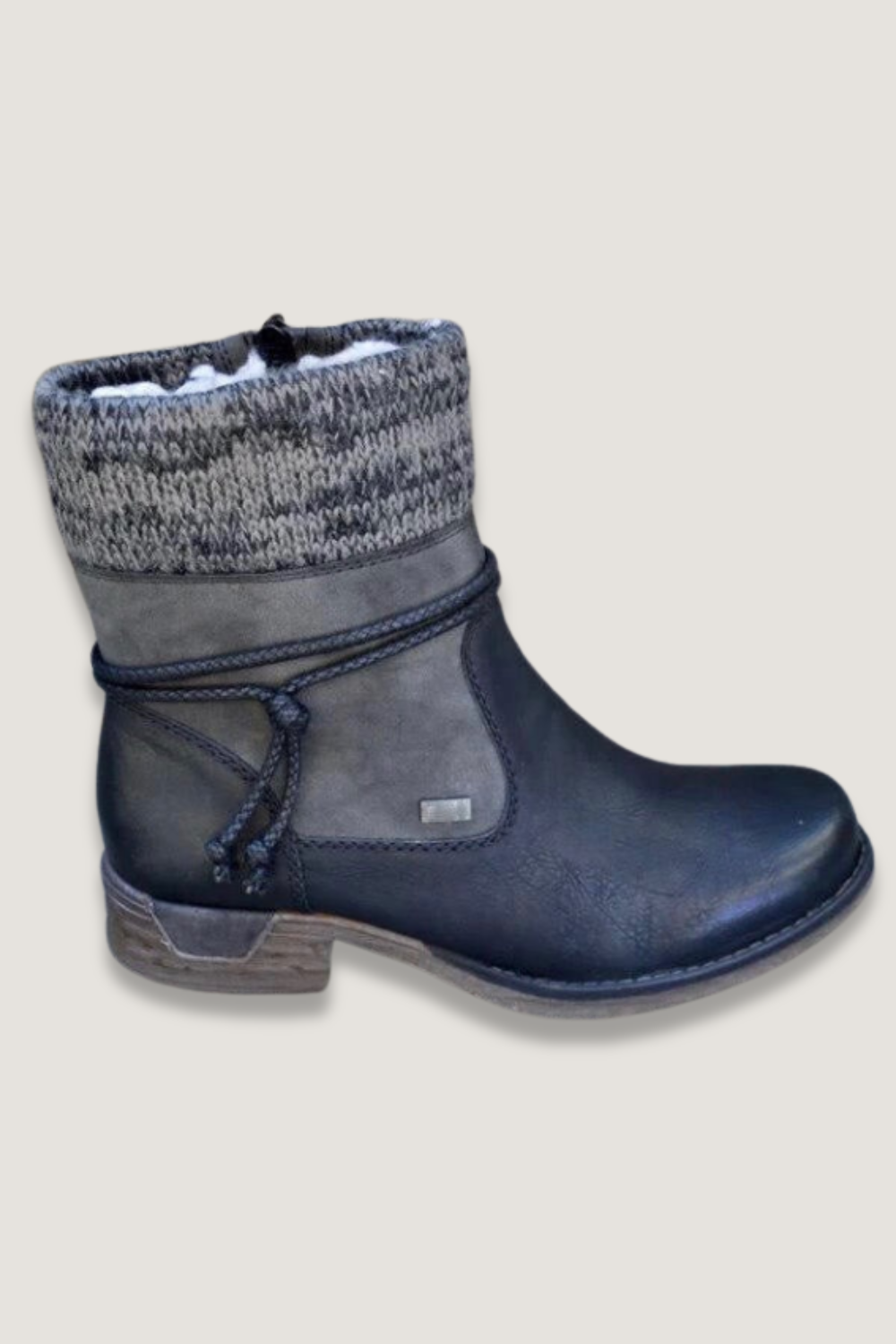 Eva | Timeless Knitted Cuff Ankle Snow Boots