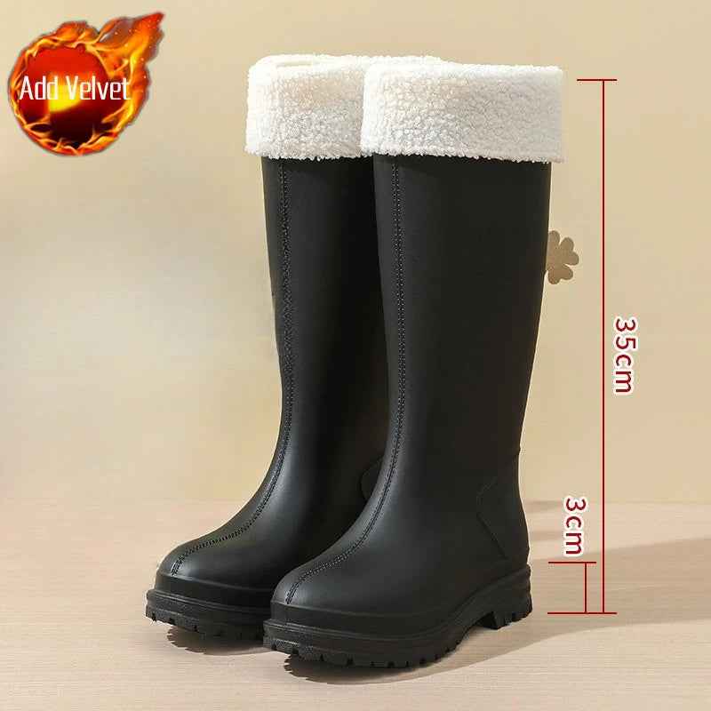 Evelyn | Chic Fleece-Lined Waterproof Boots for Winter