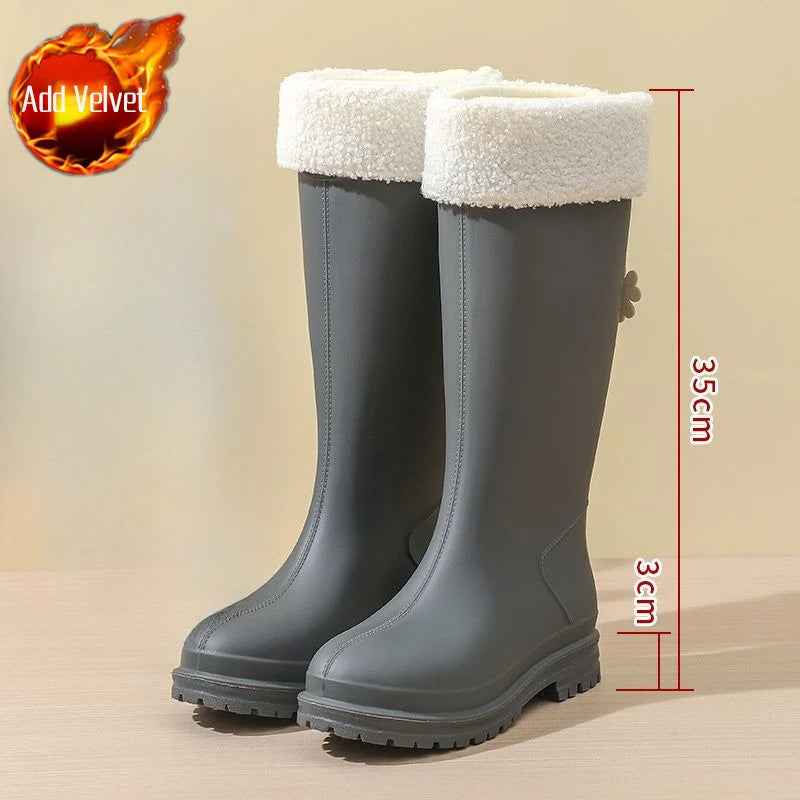 Evelyn | Chic Fleece-Lined Waterproof Boots for Winter