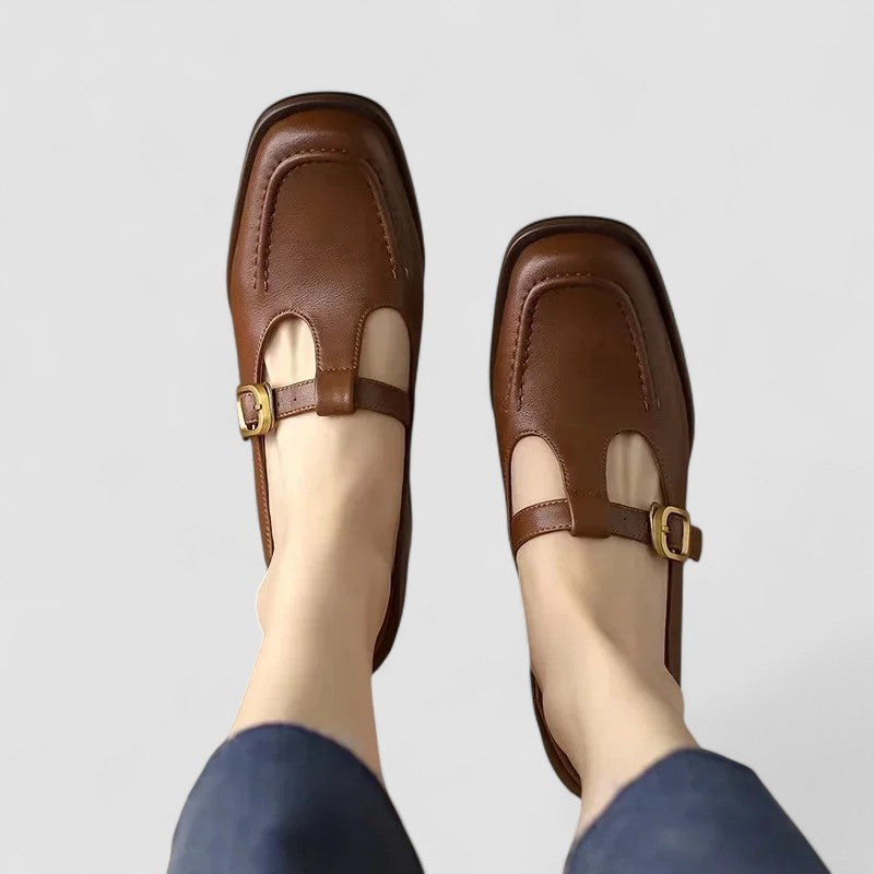 Evelyn | Classic Buckle Strap Mary Jane Loafers