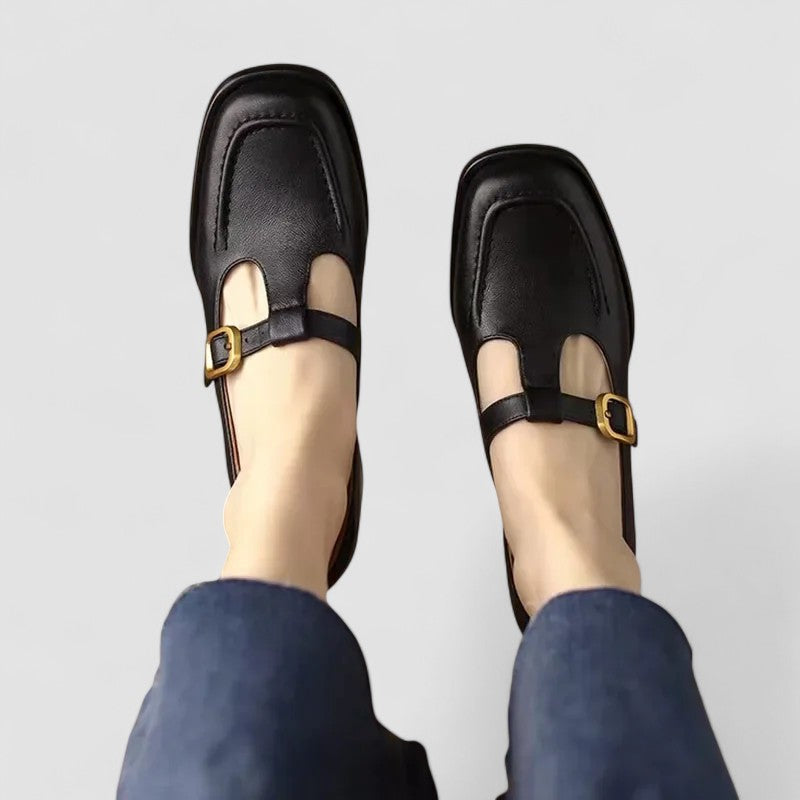 Evelyn | Classic Buckle Strap Mary Jane Loafers