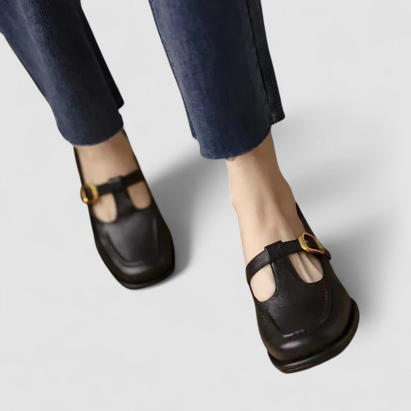 Evelyn | Classic Buckle Strap Mary Jane Loafers
