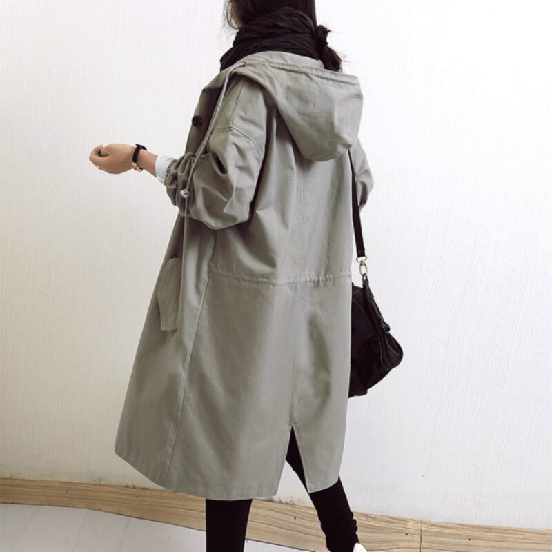 Evelyn | Sophisticated Hooded Longline Trench Coat
