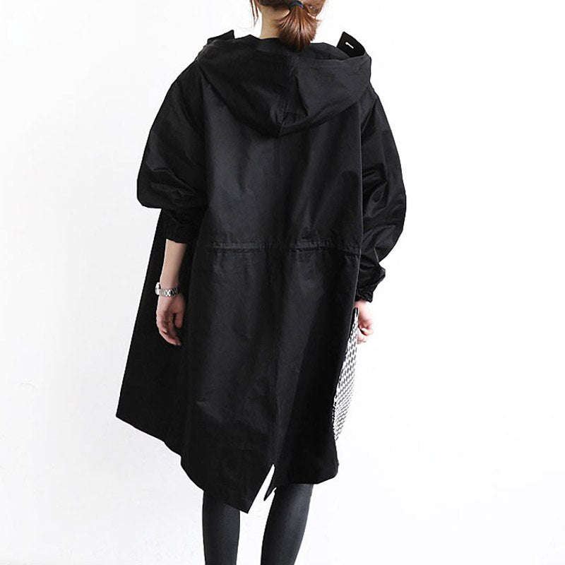 Evelyn | Sophisticated Hooded Longline Trench Coat