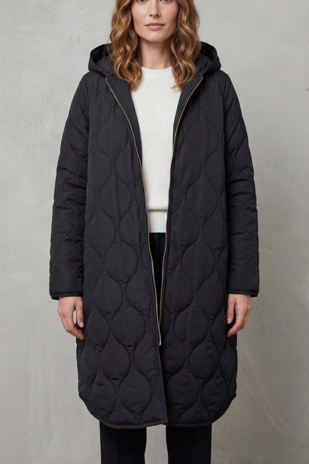Evelyn | Stylish Quilted Hooded Waterproof Jacket