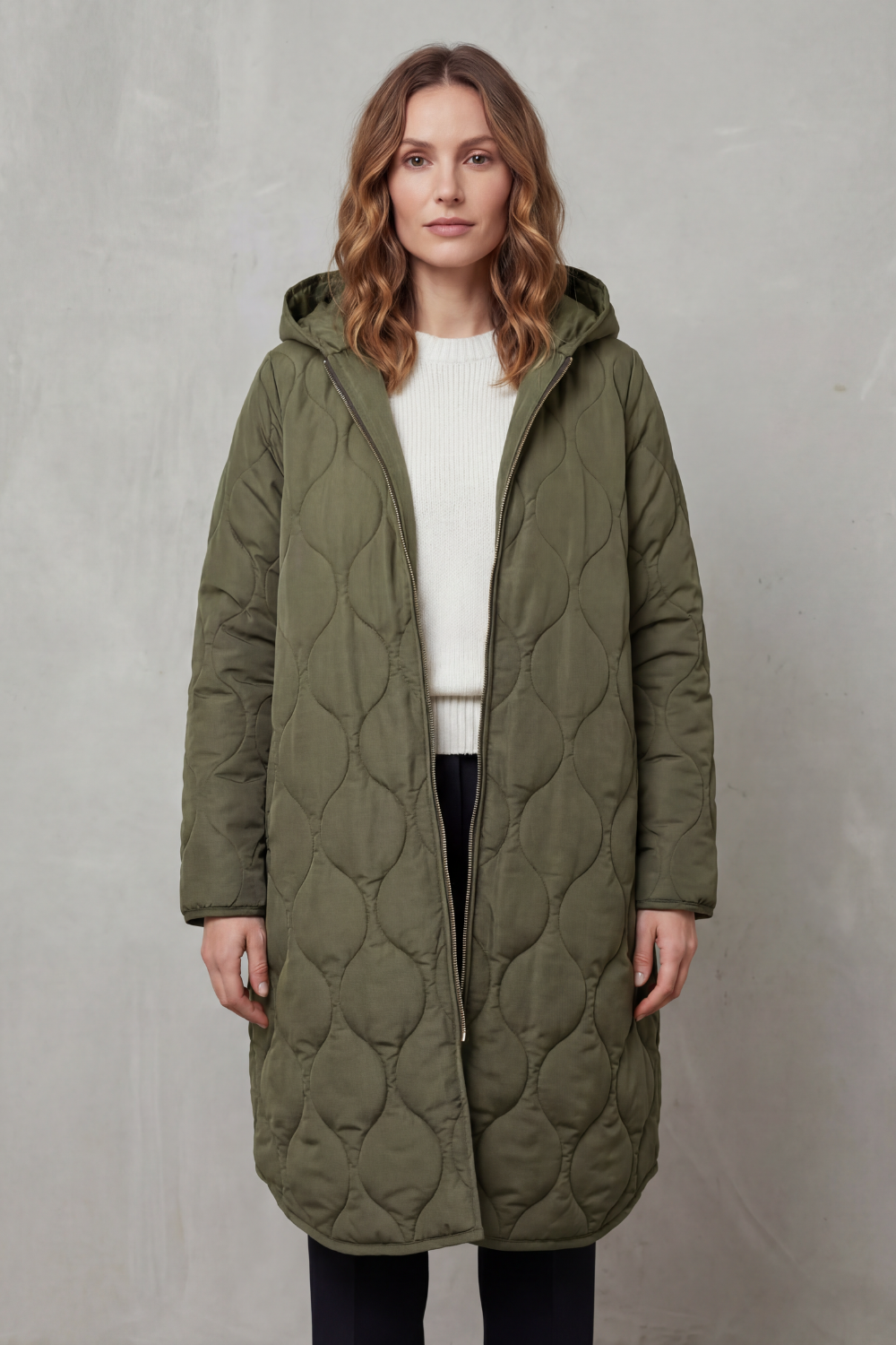 Evelyn | Stylish Quilted Hooded Waterproof Jacket