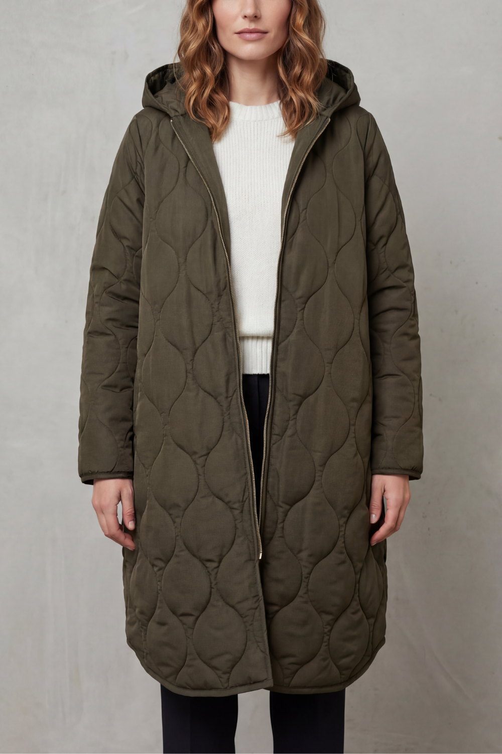 Evelyn | Stylish Quilted Hooded Waterproof Jacket