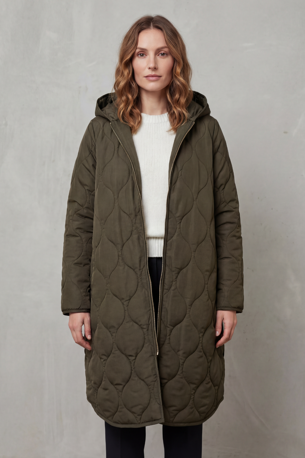 Evelyn | Stylish Quilted Hooded Waterproof Jacket